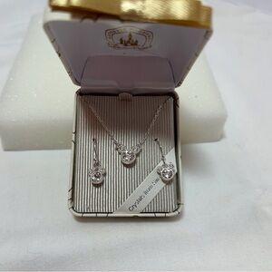 Disney Swarovski Earring and Necklace Set